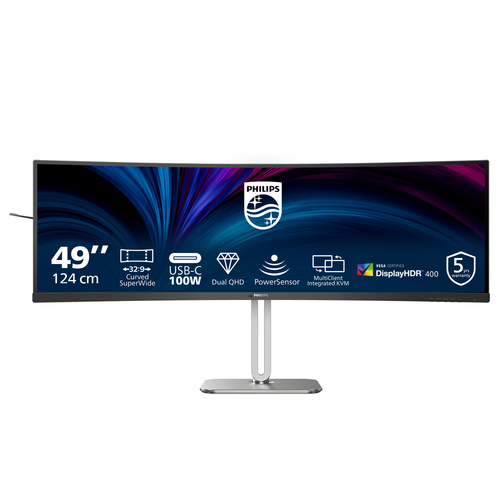 Monitor Monitor Philips 49B2U5900C 00 5000 SERIES Curvo Silver e Black (ord.min.1.00 unità)