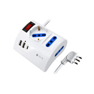 Multipresa tavolo Multipresa tavolo Techly IUPS-PCP-3DESK-USBC 10/16A Bianco (ord.min.1.00 unità)