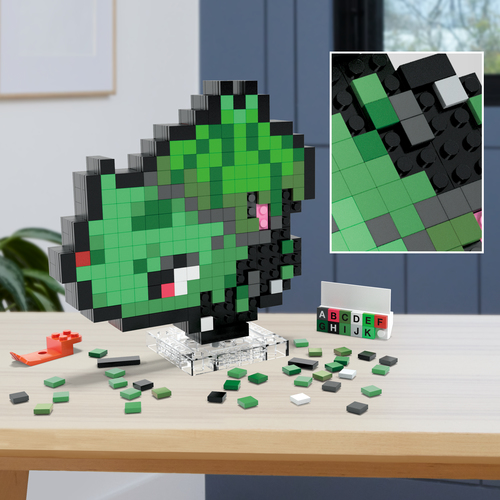 Costruzioni Costruzioni Mega Bloks HTH75 POKÉMON Pixel Art Bulbasaur con base (ord.min.1.00 unità)