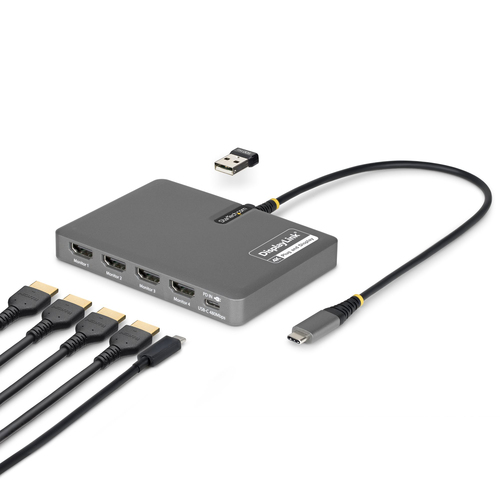 Hub multiporta HUB Startech.Com QUAD USB HDMI ADAPT Quad Monitor Gray (ord.min.1.00 unità)