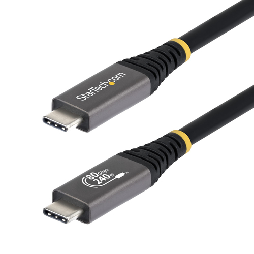 Cavo USB C Cavo USB C Startech.Com CC1M80GUSB4CABLE USB4 Black e Grey (ord.min.1.00 unità)