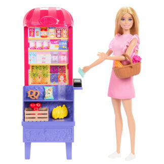 Set bambola Set bambola Mattel JCT05 BARBIE Malibu fa la spesa con bancarella merc (ord.min.1.00 unità)