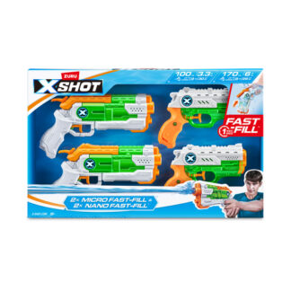 Pistola ad acqua Pistola ad acqua Zuru 11856 XSHOT Combo pack 2 Micro Fast e 2 Nano Fas (ord.min.1.00 unità)
