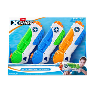 Pistola ad acqua Zuru 11830 XSHOT Pack 3 Medium Typhoon Thunder Pistola ad acqua (ord.min.1.00unità)