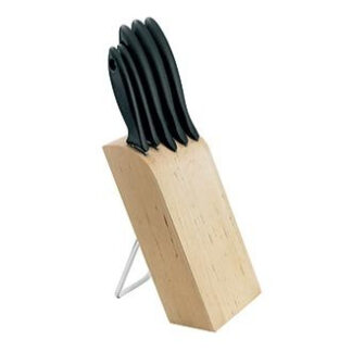 Ceppo con coltelli Ceppo con coltelli Fiskars 1023782 ESSENTIAL Naturale e Nero (ord.min.1.00 unità)
