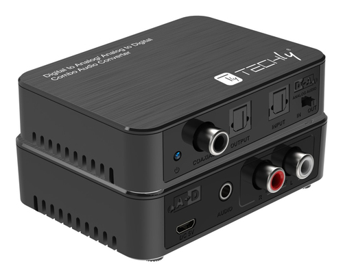 Convertitore audio Convertitore audio Techly IDATA SPDIF 10 2in1 Black (ord.min.1.00 unità)