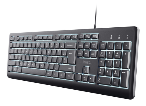 Tastiera computer Tastiera computer Trust 25820 PRIMO Illuminated Black (ord.min.1.00 unità)