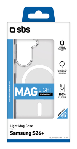 Cover Cover Sbs TELIGMAGSAS26PT GALAXY AI S26+ LIGHT MAG CASE Clear (ord.min.1.00 unità)