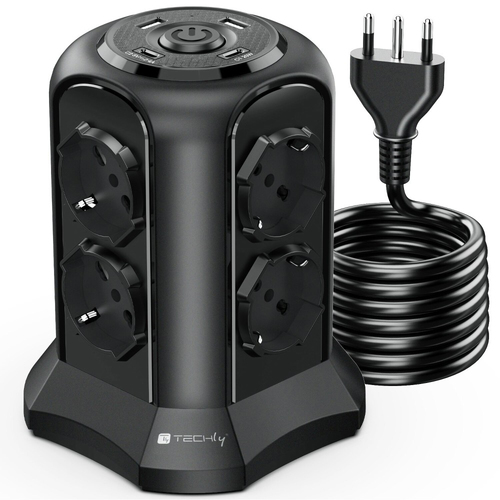 Presa filtrata Presa filtrata Techly 620553 IUPS PCP TOWER02 Black (ord.min.1.00 unità)