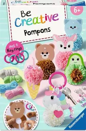 Creativo Set Pompon Kawaii portachiavi Ravensburger 12028010 BE CREATIVE (ord.min.1.00 unità)