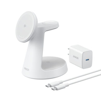 Caricabatterie wireless Caricabatterie Anker B25M4G21 MAGGO Charging Station 3in1 White (ord.min.1.00 unità)