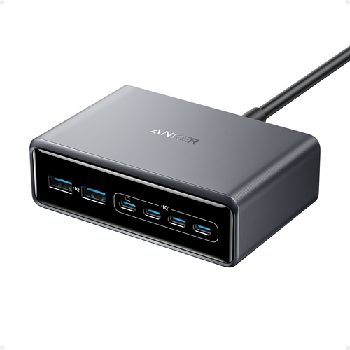 Caricabatterie USB Caricabatterie Anker A2683341 PRIME Charger GaN 200W Gray e Black (ord.min.1.00 unità)