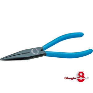 PINZE CON TRONCHESE BECCHI MEZZOTONDI TESTA LACCATA NERA E IMPUGNATURE PLASTIFICATE 251G 160 PINZE CON TRONCHESE long chain nose pliers with nippers Orig. Gedore