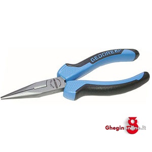 PINZE CON TRONCHESE BECCHI MEZZOTONDI TESTA CROMATA E IMPUGNATURE ISOLATE IN MATERIALE BICOMPONENTE 251GB 200 PINZE CON TRONCHESE long chain nose pliers with nippers Orig. Gedore