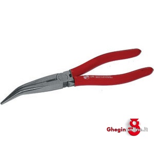 PINZE CON TRONCHESE BECCHI MEZZOTONDI CURVI IMPUGNATURE PLASTIFICATE 252GD 200 PINZE CON TRONCHESE long chain nose pliers, 45° bended nose Prod. SCU