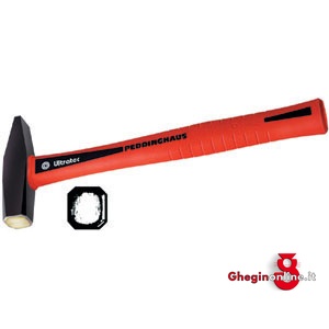 MARTELLI TIPO TEDESCO CON MANICO IN ULTRATEC; TRATTAMENTO ELETTROINDUTTIVO SUI BORDI DEI BATTENTI 2705GVB 2000 MART.MANICO ULTRATEC locksmith's hammers with ULTRATEC handle Orig. Peddinghaus-DIN 1041