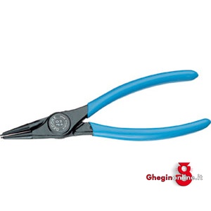 PINZE DIRITTE DIN 5256C PER ANELLI DI FERMO INTERNI DIN 472 - DIN 984 TESTA LACCATA NERA E IMPUGNATURE PLASTIFICATE 274GA 315 PINZE DIRITTE x ANELLI pliers for inner circlips Orig. Gedore