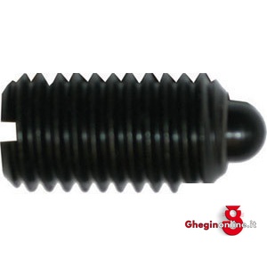 PRESSORI A MOLLA FILETTATI CON PUNTALE A TESTA TONDA 2812A 20 PRESSORI MOLLA FILETT. spring plungers with thread Prod. SCU