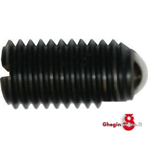 PRESSORI A MOLLA FILETTATI TIPO CON SFERA E INTAGLIO A GIRAVITE 2812B 20 PRESSORI MOLLA FILETT. spring plungers with thread Prod. SCU