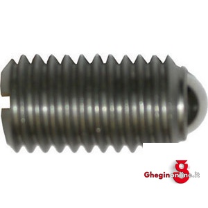PRESSORI A MOLLA FILETTATI TIPO CON SFERA E INTAGLIO A GIRAVITE IN ACCIAIO INOSSIDABILE 2812C 20 PRESSORI MOLLA FILETT. spring plungers with thread Prod. SCU