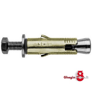 TASSELLI DI FISSAGGIO AD ESPANSIONE TIPO IN ACCIAIO PESANTE; CON VITE TESTA ESAGONALE 2814B 20 TASSELLI AD ESPANSIONE fixing plugs Prod. SCU