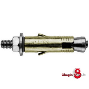 TASSELLI DI FISSAGGIO AD ESPANSIONE TIPO IN ACCIAIO PESANTE; CON BARRA FILETTATA E DADO 2814C 20 TASSELLI AD ESPANSIONE fixing plugs Prod. SCU