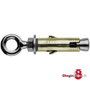 TASSELLI DI FISSAGGIO AD ESPANSIONE TIPO IN ACCIAIO PESANTE; CON OCCHIELLO CHIUSO 2814D 20 TASSELLI AD ESPANSIONE fixing plugs Prod. SCU