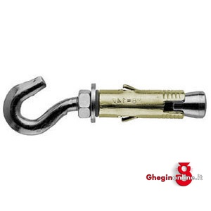 TASSELLI DI FISSAGGIO AD ESPANSIONE TIPO IN ACCIAIO PESANTE; CON OCCHIELLO APERTO 2814E 20 TASSELLI AD ESPANSIONE fixing plugs Prod. SCU