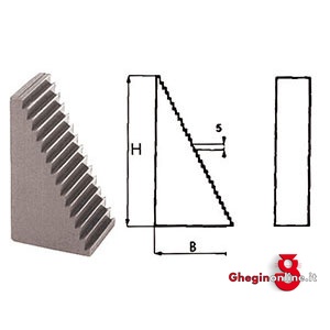 APPOGGI DENTATI ALTEZZA MM 128 2828R APPOGGI DENTATI clamping devices Prod. SCU