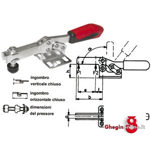 ELEMENTI DI FISSAGGIO RAPIDO IN ACCIAIO INOSSIDABILE TIPO ORIZZONTALE 2834GB 3 ELEM.FISS. RAPIDO INOX INOX clamping devices Prod. SCU - Orig. AMF