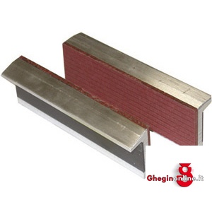 GANASCE MAGNETICHE SPECIALI PER MORSE CON RIVESTIMENTO IN FIBRA LAMINATA LISCIA 2855EM 150 GANASCE MAGNETICxMORSE special magnetic jaws for vices Prod. SCU