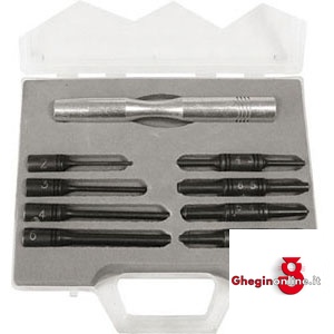 ASSORTIMENTI DI CACCIASPINE-PUNZONI-PUNTERUOLI IN CASSETTA DI PLASTICA 2928GT ASS. CACC.PUNT.PUNZ. cold chisels in sets Prod. SCU