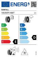 Pneumatici Auto Invernali SUNFULL SF-982 185/65 R14 86 T - immagine 3