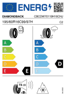 Pneumatici Furgone o Autocarro Invernali DIAMONDB DW701 195/60 R16 99/97H - immagine 4