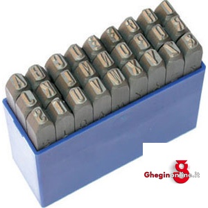 PUNZONI LETTERE TIPO DX; QUALITÀ FINE; 27 PZ. DA A A Z 3033G 15 PUNZONI LETTERE ALFAB. marking punch sets Prod. SCU