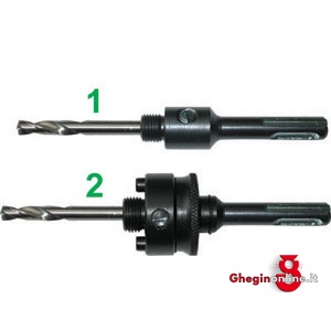 ATTACCHI PER ART. 3078 GS - 3078 GSA - 3078 GSE - 3078 GSP - 3078 GSV CON PUNTA GUIDA 3078GTE 2 ATT.SDS-PLUS+PUNTA G. hole cutters Prod. SCU-Orig. MP.S