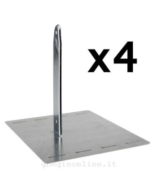 Kit altalena Kit altalena New Plast 421 ANCHOR KIT Sistema ancoraggio 4 piastre (ord.min.1.00 unità)