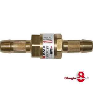 VALVOLE DI SICUREZZA PER ACETILENE ATTACCHI PORTAGOMMA MM 9 3246GA VALVOLE SIC.xACETILENE valves for oxygen-acetylene and propane Orig. Ewo