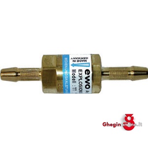 VALVOLE DI SICUREZZA PER OSSIGENO ATTACCHI PORTAGOMMA MM 6 3246GB VALVOLE SIC.xOSSIGENO valves for oxygen-acetylene and propane Orig. Ewo