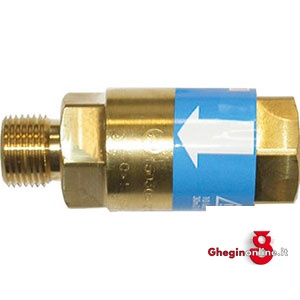 VALVOLE DI SICUREZZA PER OSSIGENO ATTACCHI MASCHIO/FEMMINA G 3/8 3246GD VALVOLE SIC.xOSSIGENO valves for oxygen-acetylene and propane Prod. SCU