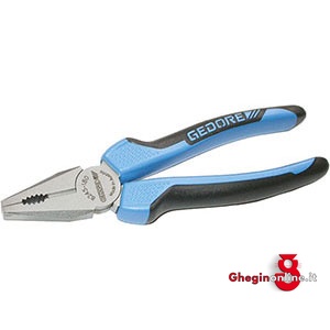 PINZE UNIVERSALI TESTA CROMATA IMPUGNATURE ISOLATE IN MATERIALE BICOMPONENTE 336G 200 PINZE UNIVERSALI combination pliers Orig. Gedore