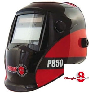 MASCHERE DI PROTEZIONE CON BATTERIA INTERCAMBIABILI COLORE NERO E ROSSO 3386GR MASCHERE DI PROTEZIONE protective helmets with interchangeable batteries Prod. SCU