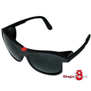 OCCHIALI DI PROTEZIONE TIPO CON STANGHETTE E LENTI SAGOMATE; LENTI VERDI DIN 5 IN POLICARBONATO 3397R OCCHIALI DI PROTEZIONE protection glasses Prod. SCU
