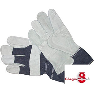GUANTI DI PROTEZIONE PALMO IN PELLE CROSTA E MANICHETTA 3398A GUANTI DI PROTEZIONE gloves Prod. SCU