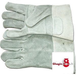 GUANTI DI PROTEZIONE IN PELLE CROSTA,CON PALMO RINFORZATO E MANICHETTA 3398C GUANTI DI PROTEZIONE gloves Prod. SCU