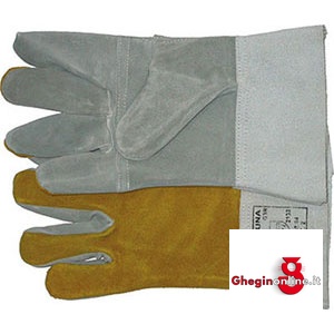 GUANTI DI PROTEZIONE IN PELLE CROSTA DI ELEVATA QUALITÀ,CON PALMO RINFORZATO E MANICHETTA 3398E GUANTI DI PROTEZIONE gloves Prod. SCU