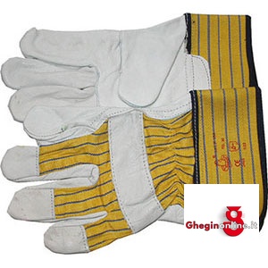 GUANTI DI PROTEZIONE PALMO IN PELLE FIORE E MANICHETTA 3398R 3 GUANTI DI PROTEZIONE gloves Prod. SCU