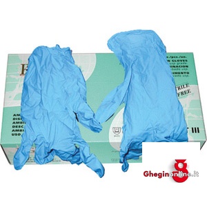 GUANTI DI PROTEZIONE IN NITRILE, TRATTATO CON POLVERE ANTI-SUDORE; TAGLIA M 3399A 3 GUANTI DI PROTEZIONE gloves Prod. SCU