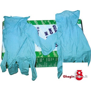 GUANTI DI PROTEZIONE IN NITRILE, TRATTATO CON POLVERE ANTI-SUDORE; UNICA TAGLIA XL 3399A 7 GUANTI DI PROTEZIONE gloves Prod. SCU