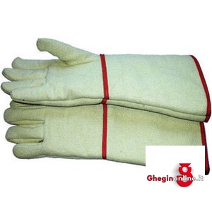 GUANTI DI PROTEZIONE ANTICALORE IN TESSUTO DI FIBRA ARAMIDICA FODERATO; CON MANICHETTA LUNGA 3399R GUANTI DI PROTEZIONE gloves Prod. SCU